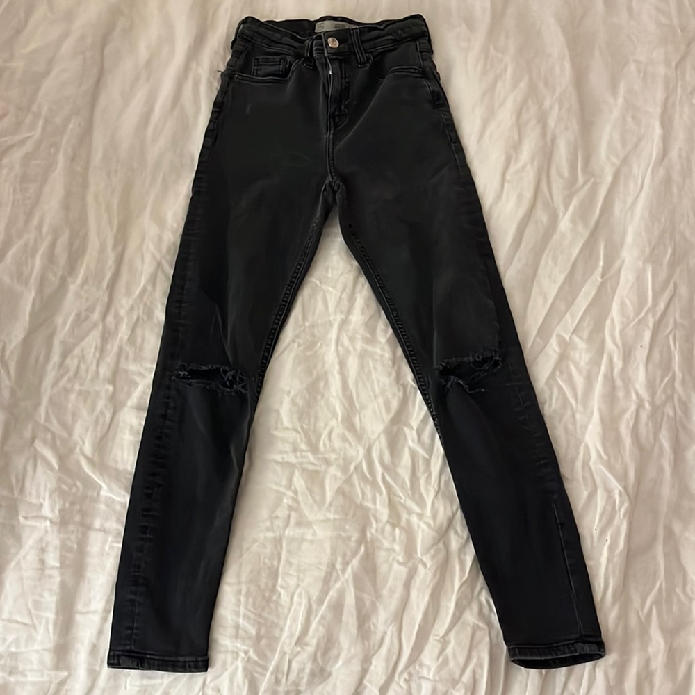 Topshop Jamie Black Skinny Jeans